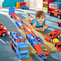 Camion Transporteur avec Mini Voitures et Piste – Jouet Garçon