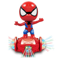 Voiture Toupie Spiderman – Jouet Lumineux et Musical pour Enfants