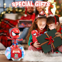 Voiture Toupie Spiderman – Jouet Lumineux et Musical pour Enfants