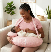 coussin allaitement grande taille pour plus de soutien, avec sangle de taille réglable et coton amovible
