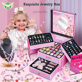 Coffret Bijoux Fille – 3200 pieces Kit DIY Complet de Création de Bracelets et Pendentifs (3 en 1)