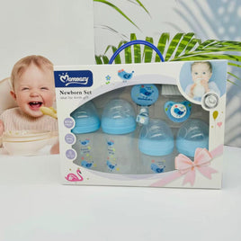 Momeasy – Coffret Naissance Bébé – Set de Biberons, Sucette, Brosse, Attache-Tétine – Sans BPA