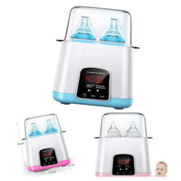 Chauffe-Biberon Double Multifonction – Stérilisateur Vapeur, Réchauffe Rapide & Maintien au Chaud – Écran LCD – Pour Bébés
