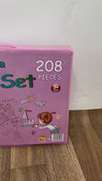 Méga Set Artistique 208 Pièces Kit De Peinture, Kit De Coloriage BLEU ROSE