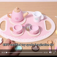 ☕ Service à Thé Montessori en Bois – Jeu d’Imitation Éducatif pour Enfants